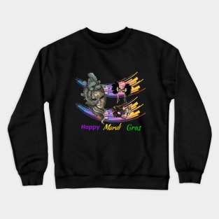 Colorful Mardi Gras Mask Crewneck Sweatshirt